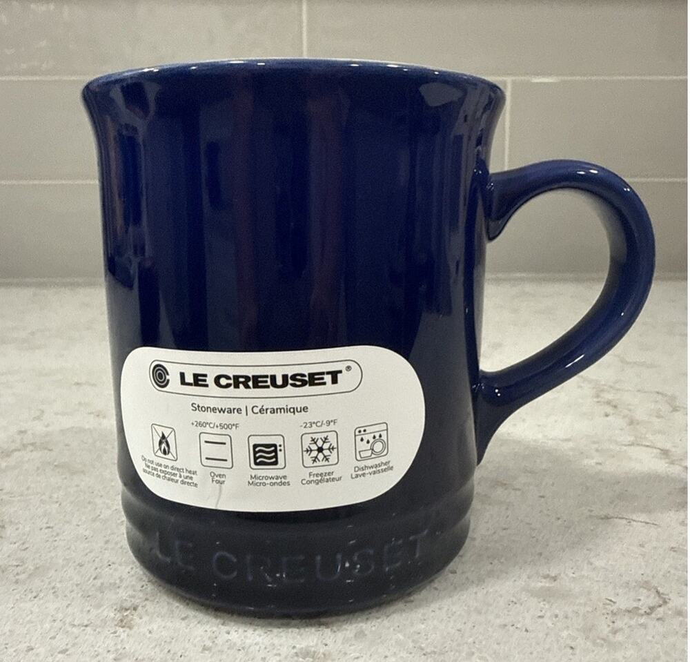 Le Creuset INDIGO Dark Blue 14oz / 400ml Stoneware Coffee Mug NEW Second Choix
